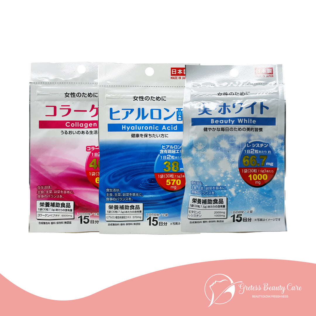 Daiso Vitamins &amp; Beauty Supplements Variation